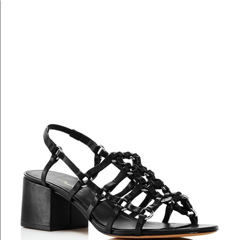 3.1 Phillip Lim leather Cube Strappy Caged Sandals